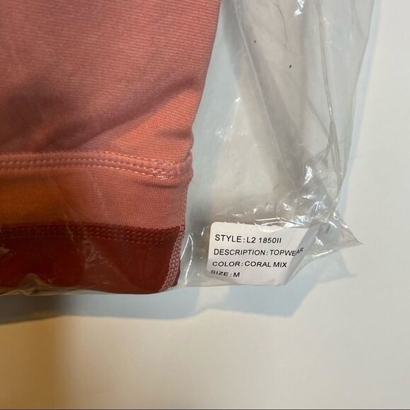 Iris and Ink REVOLVE pink red strappy back sports bra NWT M athleisure work out - Picture 5 of 6